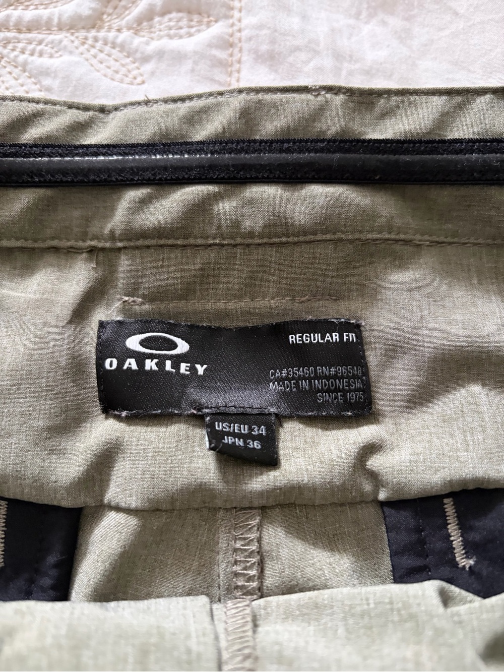 Oakley Men's Chinos in Tan with Black Accents